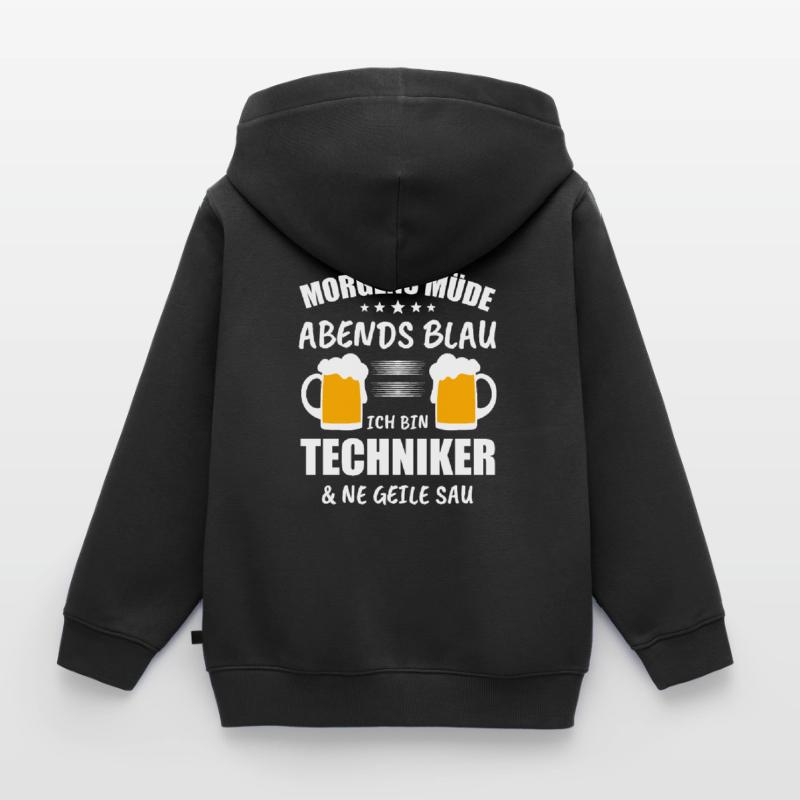 Techniker Computer Technik Geschenk Kinder Premium Organic Zip Hoodie