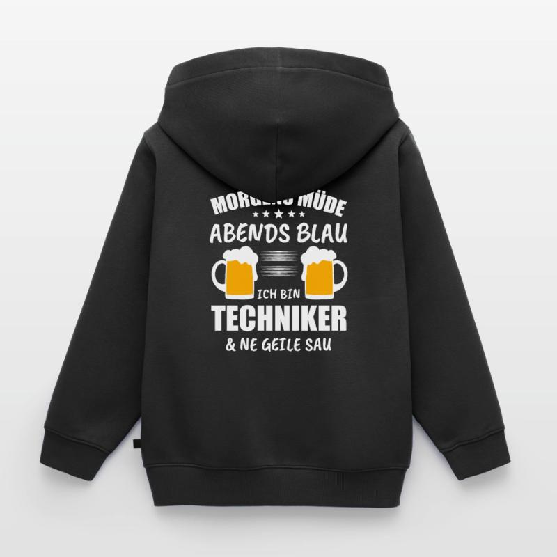 Techniker Computer Technik Geschenk Kinder Premium Organic Zip Hoodie