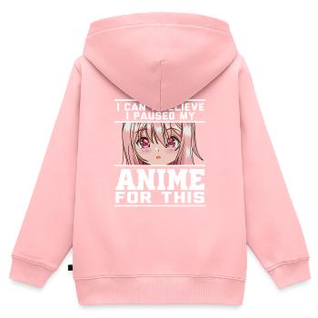 Anime Clothing Otaku Otaku Geschenk - Kinder Premium Organic Zip Hoodie - Rosa - Hinten - AI Model Kid Female (0cm)