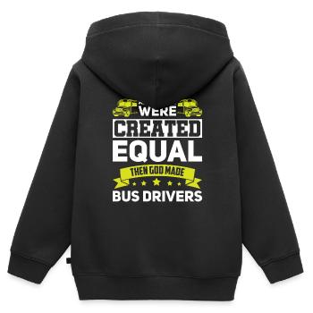 Bus Driver Bus Driver School Bus Driver Gift - Kids Premium Organic Zip-up Hoodie - black - Back - AI Model Kid Male (0cm)