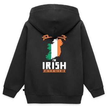 Irish Ireland Irish Gift - Kids Premium Organic Zip-up Hoodie - black - Back - AI Model Kid Male (0cm)