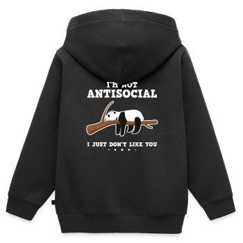 Panda Panda Panda-Liebhaber Geschenk - Kinder Premium Organic Zip Hoodie - Schwarz - Hinten - AI Model Kid Male (0cm)