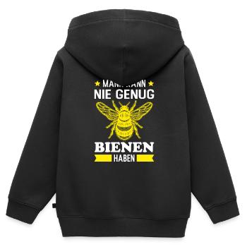Bienen Biene Imker - Kinder Premium Organic Zip Hoodie - Schwarz - Hinten - AI Model Kid Male (0cm)