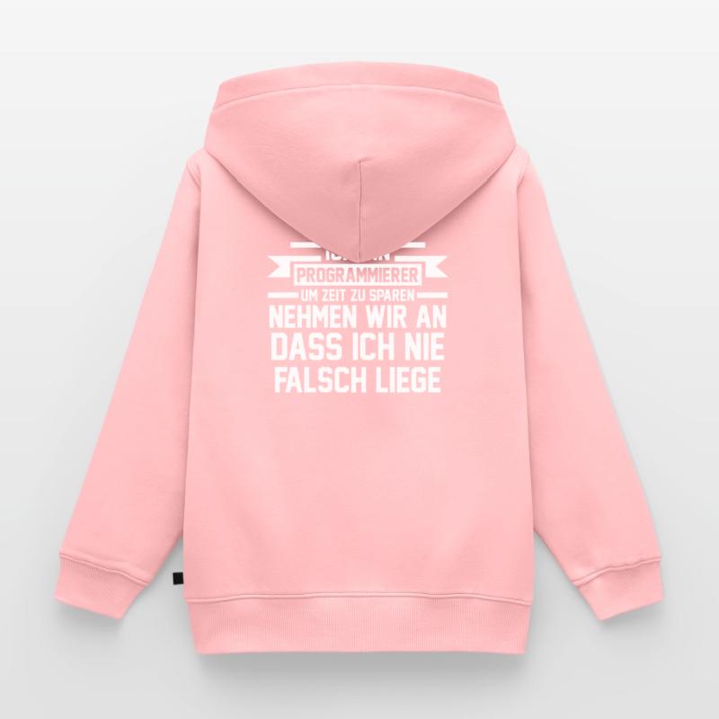 Programmierer Programmierung Informatiker Kinder Premium Organic Zip Hoodie
