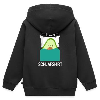 Avocado Pyjama Schlafanzug Geschenk - Kinder Premium Organic Zip Hoodie - Schwarz - Hinten - AI Model Kid Male (0cm)