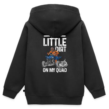 Quad-tour quad quad cadeau - Sweat Premium à capuche zippé enfant bio - noir - Dos - AI Model Kid Male (0cm)
