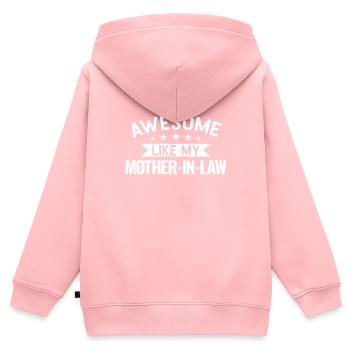 Schwiegermutter Schwiegermutter Geschenk - Kinder Premium Organic Zip Hoodie - Rosa - Hinten - AI Model Kid Female (0cm)