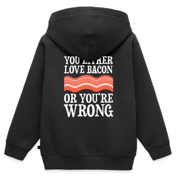 Speck Liebe - Kinder Premium Organic Zip Hoodie - Schwarz - Hinten - AI Model Kid Male (0cm)