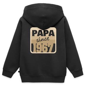 1967 1967 - Sweat Premium à capuche zippé enfant bio - noir - Dos - AI Model Kid Male (0cm)