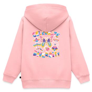 Celebrate Diversity - Kinder Premium Organic Zip Hoodie - Rosa - Hinten - AI Model Kid Female (0cm)