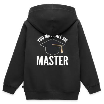 Master Studium Abschlussfeier - Kinder Premium Organic Zip Hoodie - Schwarz - Hinten - AI Model Kid Male (0cm)