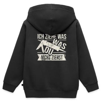 Fließenleger Silikon ziehen Geschenk - Kinder Premium Organic Zip Hoodie - Schwarz - Hinten - AI Model Kid Male (0cm)