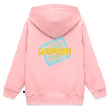 Stardust Damien - Kids Premium Organic Zip-up Hoodie - rose - Back - AI Model Kid Female (0cm)