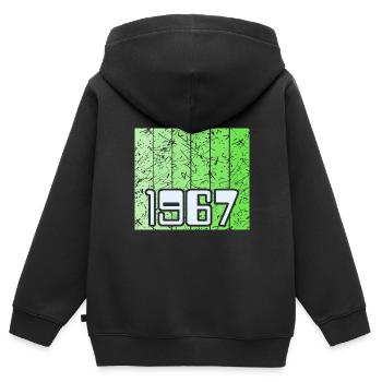 Vert 1967 - Sweat Premium à capuche zippé enfant bio - noir - Dos - AI Model Kid Male (0cm)