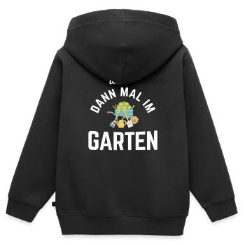 Garten Gartenbau - Kinder Premium Organic Zip Hoodie - Schwarz - Hinten - AI Model Kid Male (0cm)