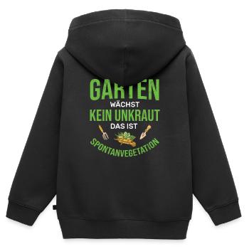 Gärtner Garten Gartenbau - Kinder Premium Organic Zip Hoodie - Schwarz - Hinten - AI Model Kid Male (0cm)