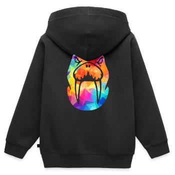 Morse - Sweat Premium à capuche zippé enfant bio - noir - Dos - AI Model Kid Male (0cm)