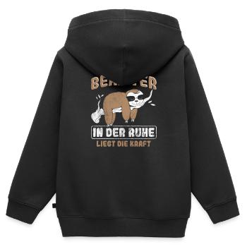 Arbeit Beamter Beamte - Kinder Premium Organic Zip Hoodie - Schwarz - Hinten - AI Model Kid Male (0cm)