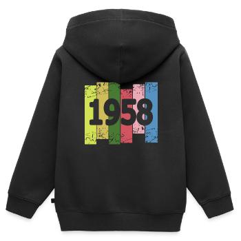 Witzig 1958 - Sweat Premium à capuche zippé enfant bio - noir - Dos - AI Model Kid Male (0cm)