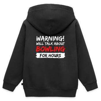 bowling strike pin idée cadeau disant - Sweat Premium à capuche zippé enfant bio - noir - Dos - AI Model Kid Male (0cm)