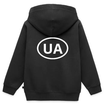 Astronomical unit - Kids Premium Organic Zip-up Hoodie - black - Back - AI Model Kid Male (0cm)