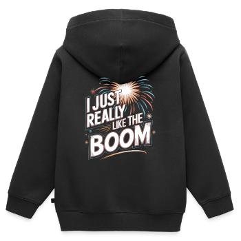 Pyrotechniker Feuerwerk Pyrotechnik - Kinder Premium Organic Zip Hoodie - Schwarz - Hinten - AI Model Kid Male (0cm)