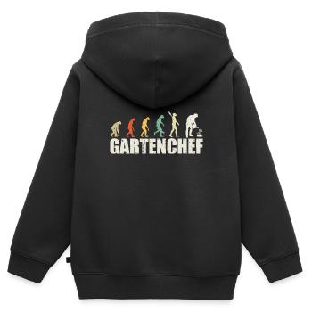 Gartenchef Evolution Gärtner - Kinder Premium Organic Zip Hoodie - Schwarz - Hinten - AI Model Kid Male (0cm)
