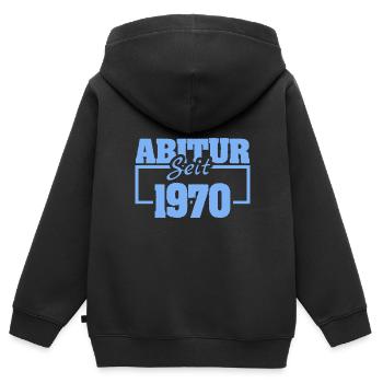 Abitur Abiturient seit 1970 - Kinder Premium Organic Zip Hoodie - Schwarz - Hinten - AI Model Kid Male (0cm)