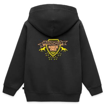 Legendär 1962 - Kinder Premium Organic Zip Hoodie - Schwarz - Hinten - AI Model Kid Male (0cm)