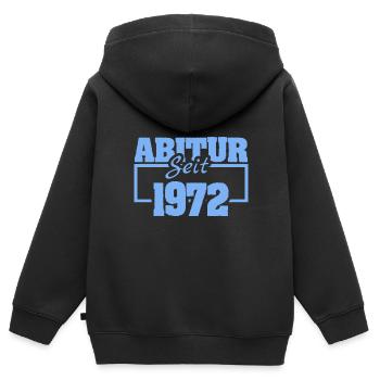 Abiturient 1972 - Kinder Premium Organic Zip Hoodie - Schwarz - Hinten - AI Model Kid Male (0cm)
