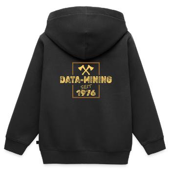 Exploitation minière 1976 - Sweat Premium à capuche zippé enfant bio - noir - Dos - AI Model Kid Male (0cm)