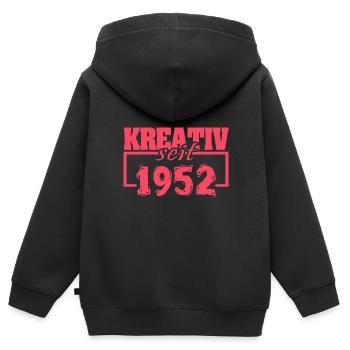 seit 1952 - Kinder Premium Organic Zip Hoodie - Schwarz - Hinten - AI Model Kid Male (0cm)
