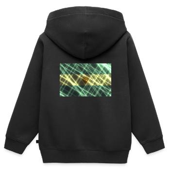 Argentine - Sweat Premium à capuche zippé enfant bio - noir - Dos - AI Model Kid Male (0cm)