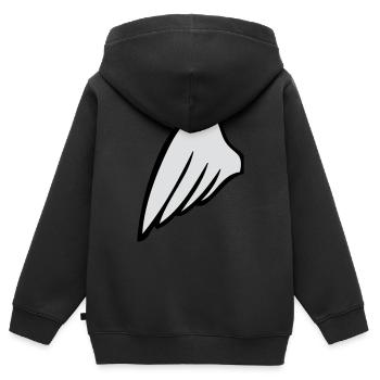 leftwing - Sweat Premium à capuche zippé enfant bio - noir - Dos - AI Model Kid Male (0cm)