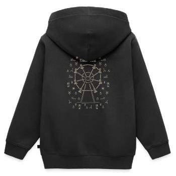 La grande roue de la chimie ! - Cadeau - Sweat Premium à capuche zippé enfant bio - noir - Dos - AI Model Kid Male (0cm)
