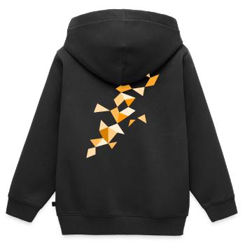 goldener Glitzer - Kinder Premium Organic Zip Hoodie - Schwarz - Hinten - AI Model Kid Male (0cm)