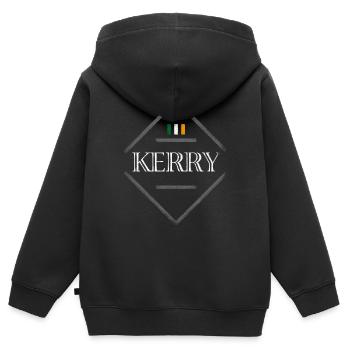 Kerry - Kids Premium Organic Zip-up Hoodie - black - Back - AI Model Kid Male (0cm)