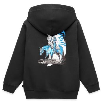 PISTE - Sweat Premium à capuche zippé enfant bio - noir - Dos - AI Model Kid Male (0cm)