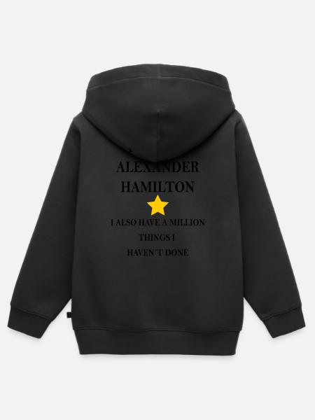 Hamilton - Kinder Premium Organic Zip Hoodie - Schwarz