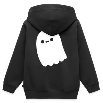 Geist - Kinder Premium Organic Zip Hoodie - Schwarz - Hinten - AI Model Kid Male (0cm)