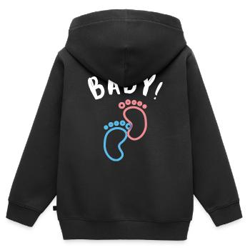 baby - Kids Premium Organic Zip-up Hoodie - black - Back - AI Model Kid Male (0cm)