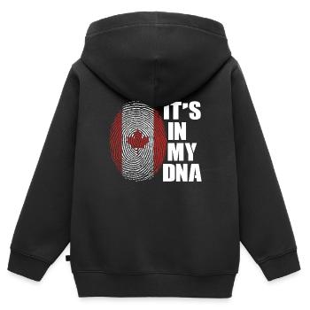 Canada - Sweat Premium à capuche zippé enfant bio - noir - Dos - AI Model Kid Male (0cm)