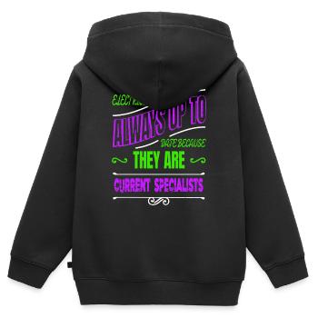 birthday present idea retired socket statement - Kids Premium Organic Zip-up Hoodie - black - Back - AI Model Kid Male (0cm)
