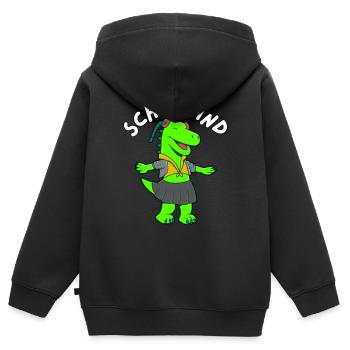 Kinder Schulkind Schulanfang Einschulung - Kinder Premium Organic Zip Hoodie - Schwarz - Hinten - AI Model Kid Male (0cm)