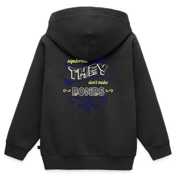 Funky Bday Hippy Peace Fun Anti War Geek - Kids Premium Organic Zip-up Hoodie - black - Back - AI Model Kid Male (0cm)