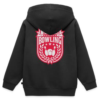 Je suis nul au bowling - Sweat Premium à capuche zippé enfant bio - noir - Dos - AI Model Kid Male (0cm)