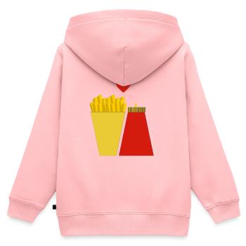 pommes & ketchup - Kinder Premium Organic Zip Hoodie - Rosa - Hinten - AI Model Kid Female (0cm)