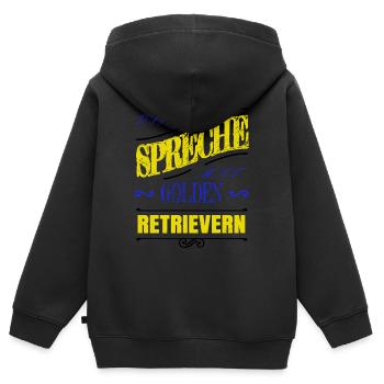 bday geburtstagsgeschenk chihuahua tier - Kinder Premium Organic Zip Hoodie - Schwarz - Hinten - AI Model Kid Male (0cm)