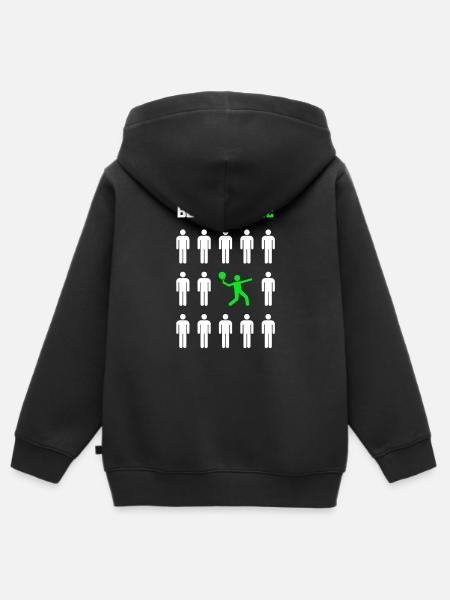 Sei anders, paddele - Kinder Premium Organic Zip Hoodie - Schwarz