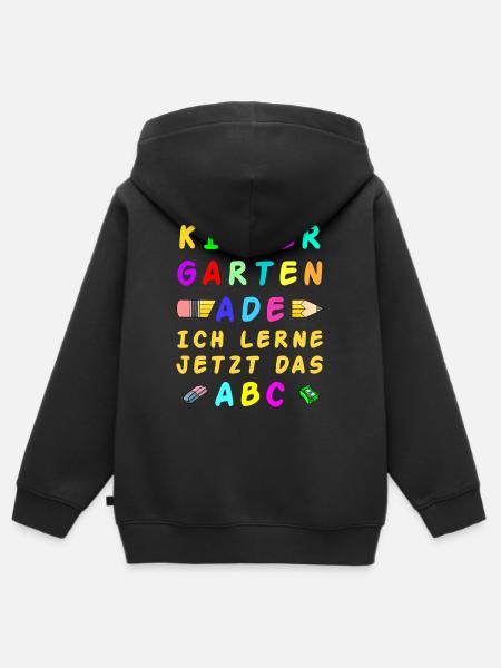 KINDERGARTEN ADE - Kinder Premium Organic Zip Hoodie - Schwarz